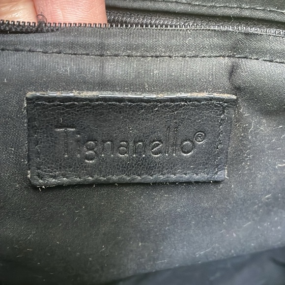 Vintage black Tignanello leather backpack